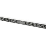 Digitus Steckdosenleiste mit Aluminiumprofil und Überlastschutz, 12-fach Schutzkontaktsteckdose, 2 x 2 m Zuleitung Schutzkontaktstecker