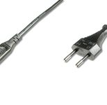 Digitus Netzanschlusskabel, Euro - C7 St/Bu, 1.8m,  H03VVH2-F 0.75qmm, schwarz