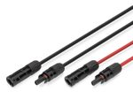 Digitus Solarkabel Verlängerung 15m, 6mm², MC4-Anschluss, PV-Kabel 1500V DC, UV-beständig & wetterfest, 2 Kabel, 1x Schwarz, 1x Rot