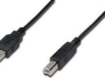 Digitus USB Anschlusskabel, Typ A - B St/St, 3.0m, USB 2.0 geeignet, sw