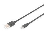 Digitus USB 2.0 Anschlusskabel, Typ A - micro B St/St, 3.0m, USB 2.0 konform, sw