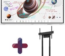 Samsung Flip Pro WM75B Flipchart 190,5 cm 75 Zoll + Neomounts BL55-875BL1 motorisierter Standfuß höhenverstellbar