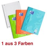 Oxford TOUCH Collegeblock DIN A4 liniert aqua, koralle, grasgrün