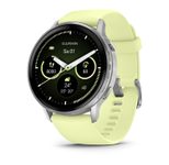 Garmin Venu® 4 Smartwatch Grau/Silber 45 mm mit Schnellwechsel-Silikon-Armband 22 mm Zitrone