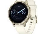 Garmin Venu® 4 Smartwatch Beige/Lunargold 41 mm mit Schnellwechsel-Silikon-Armband 18 mm Bone