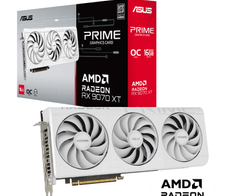 ASUS Prime Radeon RX 9070 XT White OC Edition 16GB GDDR6 Gaming Grafikkarte