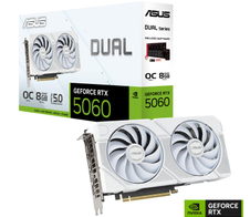 ASUS Dual GeForce RTX 5060 8GB GDDR7 White OC Edition Gaming Grafikkarte