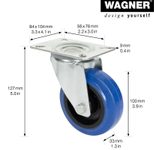 WAGNER® design yourself Transportgeräte-Lenkrolle RO 6700 blau