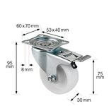 WAGNER® design yourself Transportgeräte-Lenkrolle MM 0075 weiß