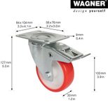 WAGNER® design yourself Transportgeräte-Lenkrolle RO 7800 rot