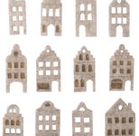 Rayher Filz-Streudeko grau Nordic Häuser, 12 St.