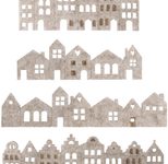 Rayher Dekoartikel grau Filzleiste Nordic Häuser + Mini Häuser, 4 St.