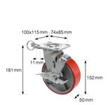 WAGNER® design yourself Schwerlast-Lenkrolle RO 0115 rot