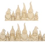 Rayher Dekoartikel natur Holzleiste Wichtelfamilie, 2 St.