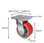 WAGNER® design yourself Schwerlast-Lenkrolle RO 0116 rot