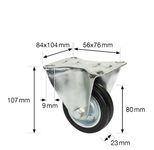 WAGNER® design yourself Transportgeräte-Bockrolle RO 8184 silber