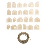 Rayher Adventskalenderzahlen Holz 1- 24 natur