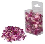 Rayher Perlen-Set Glasperlenmix mit Effektperlen pink