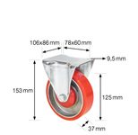 WAGNER® design yourself Schwerlast-Bockrolle RO 0325 rot