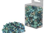 Rayher Perlen-Set Glasperlenmix mit Effektperlen türkis