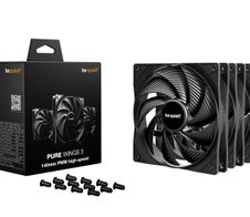 Be Quiet Gehäuselüfter Pure Wings 3 3-Pack 140mm PWM HighSpeed schwarz