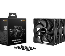 Be Quiet Gehäuselüfter Pure Wings 3 3-Pack 120mm PWM schwarz
