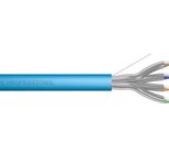 Digitus CAT 6A U-FTP Installationskabel, 500 MHz Cca (EN 50575), AWG 23/1, 500 m Trommel, Sx, Blau