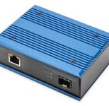 Digitus Industrieller Gigabit Ethernet PoE+ Medienkonverter SFP Open Slot, ohne SFP Modul