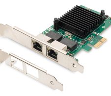 Digitus Gigabit Ethernet PCI Express Card, 2-Port 32-bit, Low Profile Bracket, Intel Chipsatz