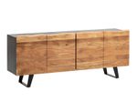 WOHNLING Sideboard WL7.057 Akazie Massivholz 180x75x45cm
