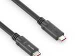 PureLink USB-C auf USB-C Kabel - USB4 Gen 2x2, 5A, EPR 240W, 20G, DP Alt-Mode - PureInstall MicroX4 - schwarz - 0,50m