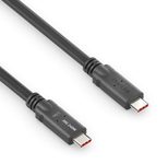 PureLink USB-C auf USB-C Kabel - USB4 Gen 2x2, 5A, EPR 240W, 20G, DP Alt-Mode - PureInstall MicroX4 - schwarz - 1,00m
