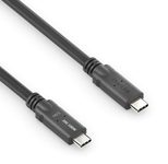 PureLink USB-C auf USB-C Kabel - USB4 Gen 2x2, 5A, SPR 100W, 20G, DP Alt-Mode - PureInstall MicroX4 - schwarz - 3,00m