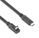 PureLink USB-C auf USB-C 90° Auf/Ab-Kabel - USB 3.2 Gen 1x2, 5A, SPR 100W, 10G, DP Alt-Mode - PureInstall MicroX4 - schwarz - 4,00m