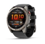 Garmin fēnix® 8 Pro Smartwatch AMOLED 51 mm Sapphire, Graphit/Schwarz Titan mit QuickFit®-Silikon-Armband 26 mm