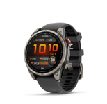 Garmin fēnix® 8 Pro Smartwatch AMOLED 47 mm Sapphire, Graphit/Schwarz Titan mit QuickFit®-Silikon-Armband 22 mm
