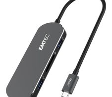 EMTEC USB-Hub T650C Type-C 3-fach schwarz