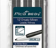 Pica Big Dry All Wetter Ersatzminen für Tieflochmarker-Bleistift 2.0 - 5.0 mm graphite