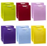 TSI Geschenktüten TRENDFARBEN dunkelrot, lia, grün, hellblau, gelb, rosa 26,0 x 32,0 cm, 12 St.