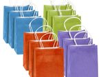 TSI Geschenktüten STREIFEN blau,grün, orange, lila 18,0 x 23,0 cm, 12 St.