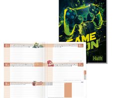 Häfft® Verlag Hausaufgabenheft Game On 2025/2026 liniert DIN A5 88 Blätter