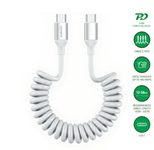 4smarts USB-C Spiralkabel 100W weiß