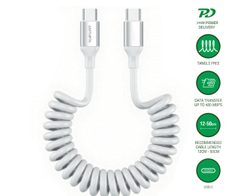 4smarts USB-C Spiralkabel 240W weiß