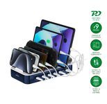 4smarts Ladestation Team 100W 5C/1A inkl. 6 Kabel navy