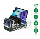 4smarts Ladestation Team 100W 5C/1A inkl. 6 Kabel grün