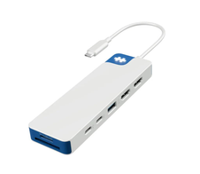 Hyper® HyperDrive Flex 9 Dockingstation Dual 4K HDMI USB-C Hub weiß/blau