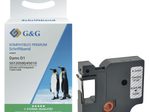 G&G Schriftband ersetzt Dymo D1 S0720500/45010, 12,0 mm, schwarz auf transparent