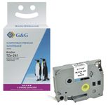 G&G Schriftband ersetzt Brother TZe-241, 18 mm, schwarz auf weiß