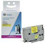G&G Schriftband ersetzt Brother TZe-641, 18 mm, schwarz auf gelb