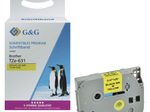 G&G Schriftband ersetzt Brother TZe-631, 12 mm, schwarz auf gelb
